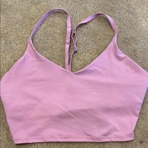 Athleta Pink Elation Strappy Crop Bra